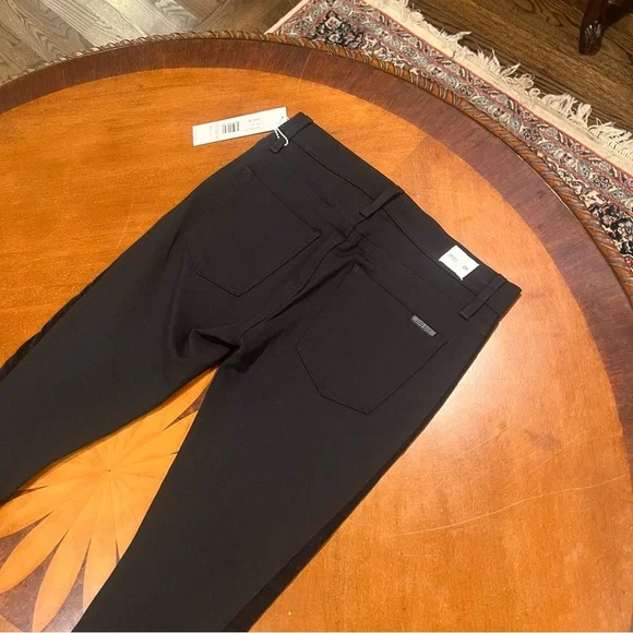 NEW $235 Hudson Jeans Amory Super Skinny Black Velvet Tuxedo Stripe Revolve